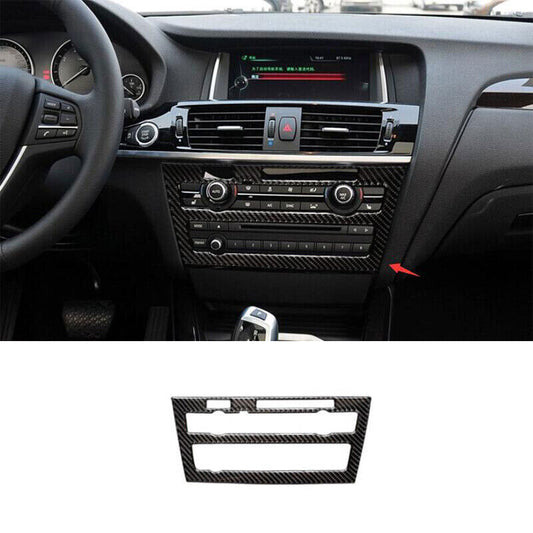 for BMW X3 F25 2014-17 Real Carbon Fiber Console AC Button Control Frame Trim 1P