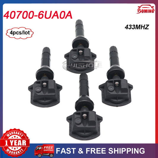 40700-6UA0A New 4pcs TIRE PRESSURE SENSOR MONITOR TPMS for Nissan 433MHz