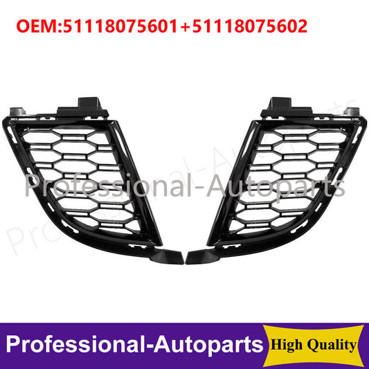1 pair of black lower grille front LR bumper for BMW 3 Series G20 G21 M Sport