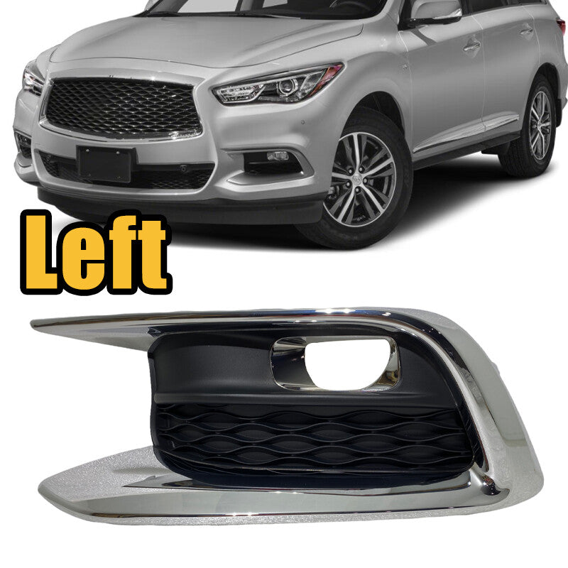 for Infiniti QX60 2016-2020 Front Bumper Fog Light Bezel Cover Left Driver