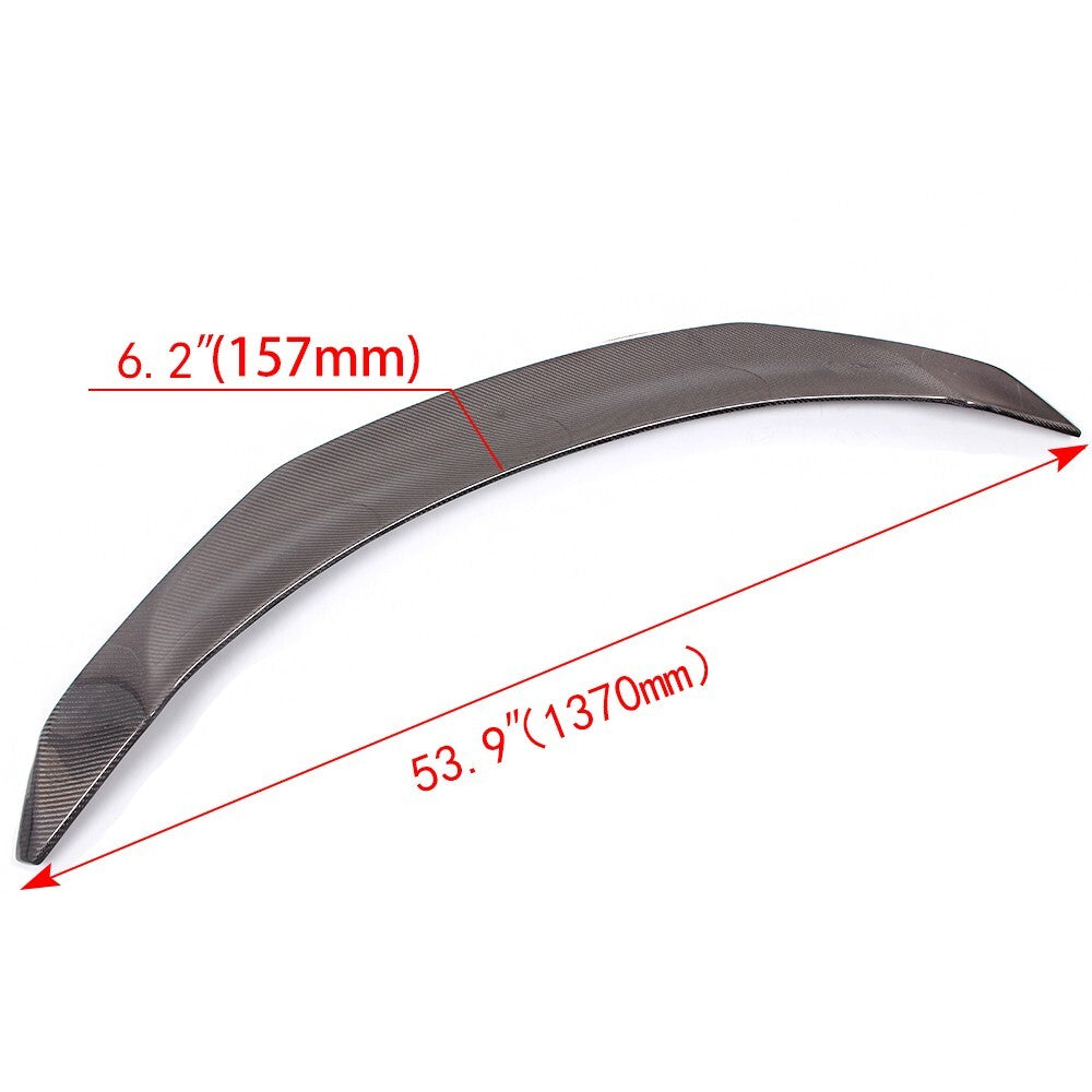New Real Carbon Fiber V Style Rear Spoiler Wings for Tesla 2017-2024 Model 3