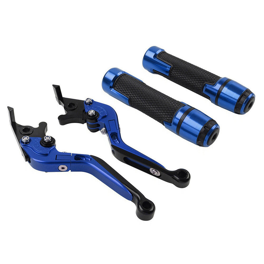 Folding Extendable Brake Clutch Lever Handlebar Grip Set Fit for Kawasaki