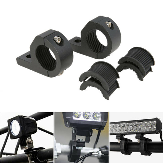 Car LED Work Light Bull Mounting Bracket Clamp Rail Ring Aluminum Alloy Holder