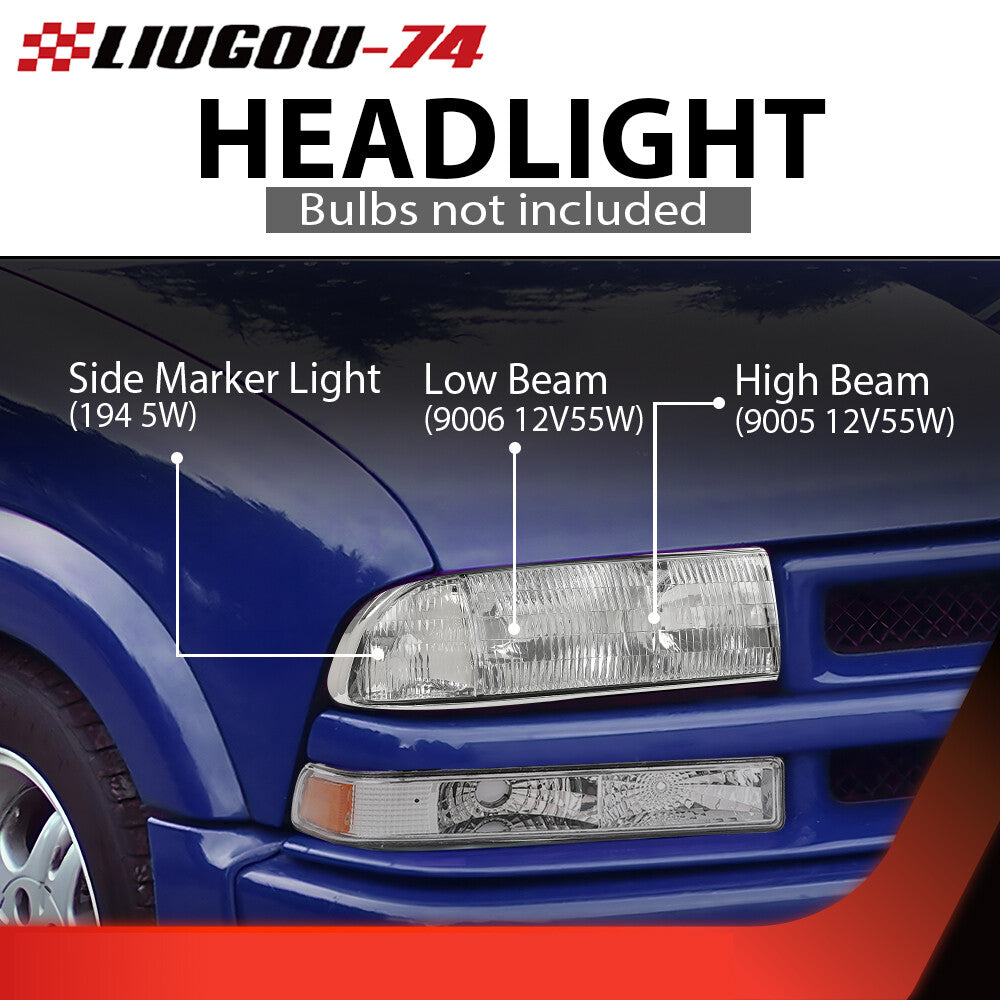 Suitable for 98-05 for Chevrolet Blazer headlight assembly kit, approximately 98-04 S10.