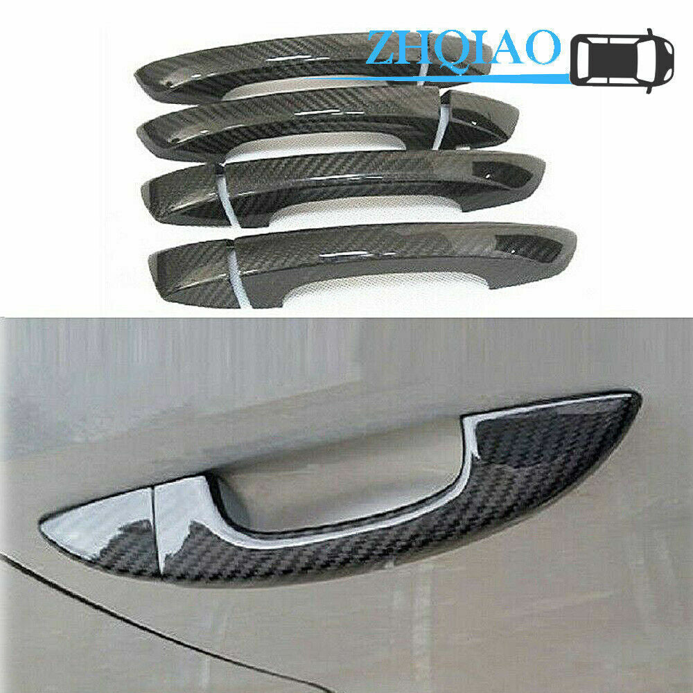 Carbon Fiber Side Door Handle Covers Trim Fit for GOLF 6 2011-2017