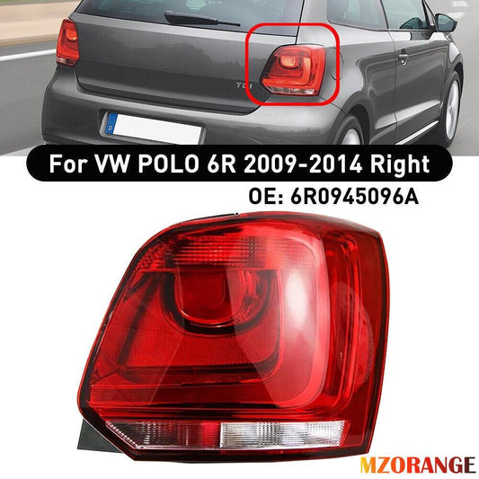 Für for VW Polo 6R 09-13 Rechts Rot Glas Heckleuchte Rückleuchte Rücklicht Kappen