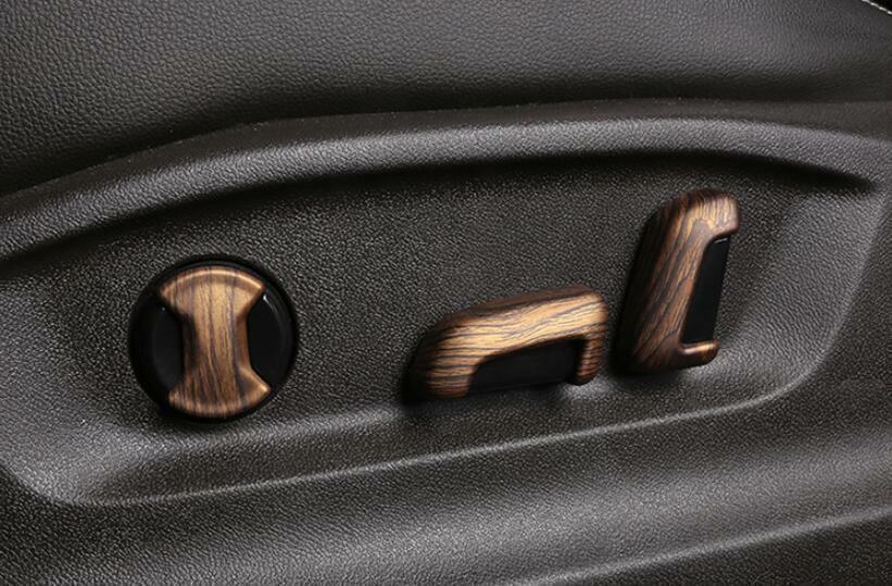 for Volkswagen Atlas 2018-2023 ABS Wood Grain for Seat Button Handle Cover Trim 6X