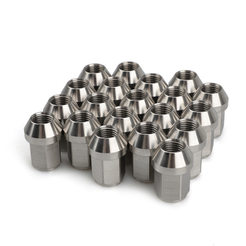 24PCS 35mm Stainless Steel Wheel Nuts Lug Nuts Hex 19mm M141.5 High strength