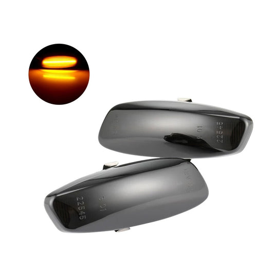 2Pcs LED Side Indicator Turn Signal Light Smoked For C3 for C4 C5 207 308 3008 5008