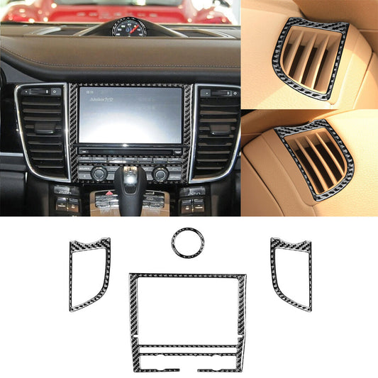 Carbon Fiber Central Control Navigation Air Vent Trim for Porsche for Panamera 10-16