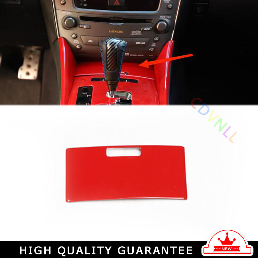 Console Storage Box Cover Trim Decoration Fit for Lexus IS 06-2011 Bright Red