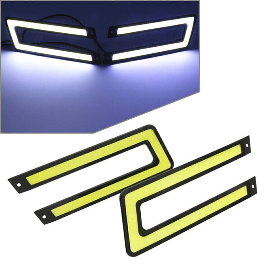 COB DRL LED Daytime Running Light for Car Driving Fog Lamp White Bulbs Universal