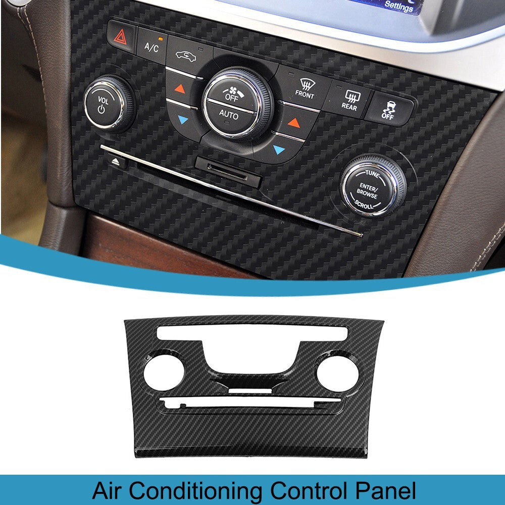 Carbon Fiber Air Condition Control Panel Cover Trim for Chrysler 300C 2010-2014