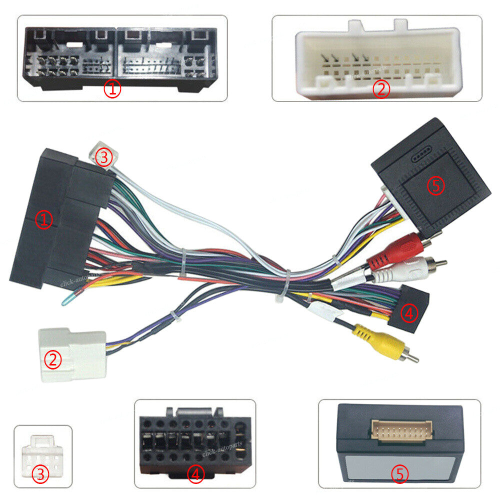 16Pins Car Radio Wiring Harness with Canbus Fits for Kia for Hyundai for Elantra Santa Fe