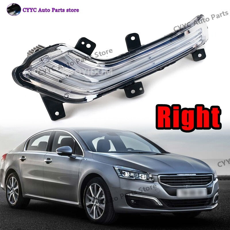 Right Side Front LED Daytime Running Light Fog Lamp for Peugeot 508 2015 2016