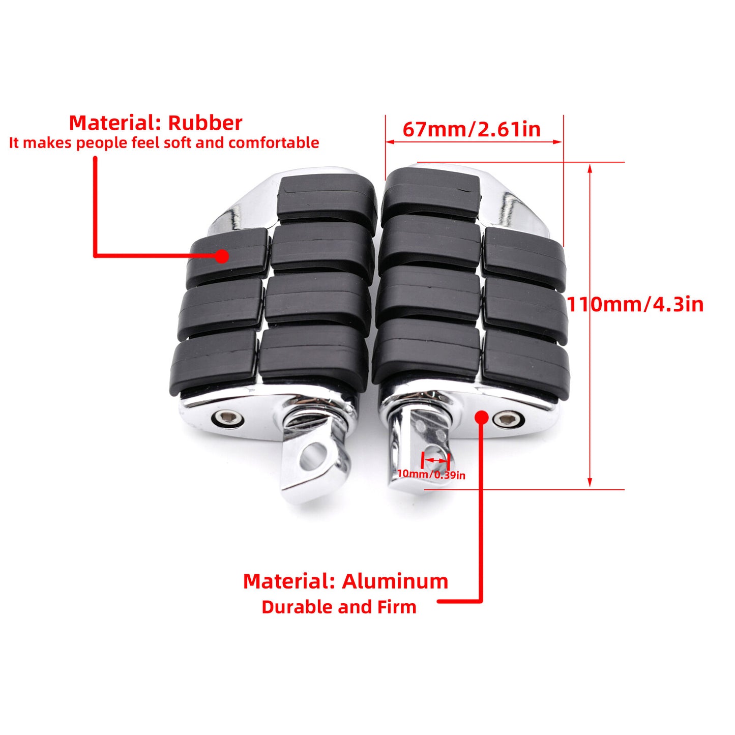 Chrome 1-1/4 Highway Motorcycle Foot Pegs Pedals Crash Bar for Harley Davidson