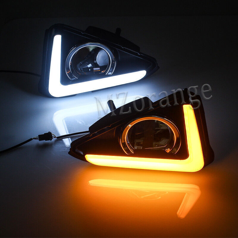 for Toyota RAV4 2016-18 LED Front Daytime Running Fog Lights W/Wiring Switch DRL