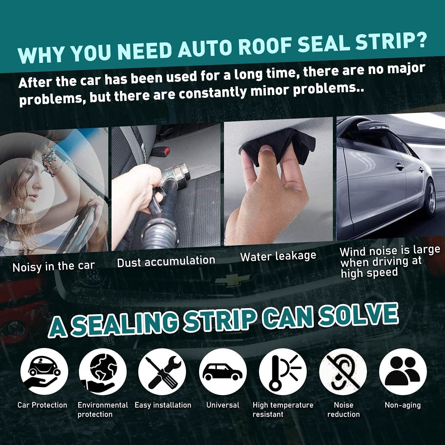 16.5ft T-Shape Rubber for Ford Car Seal Weather Strip Door Edge Moulding Trim
