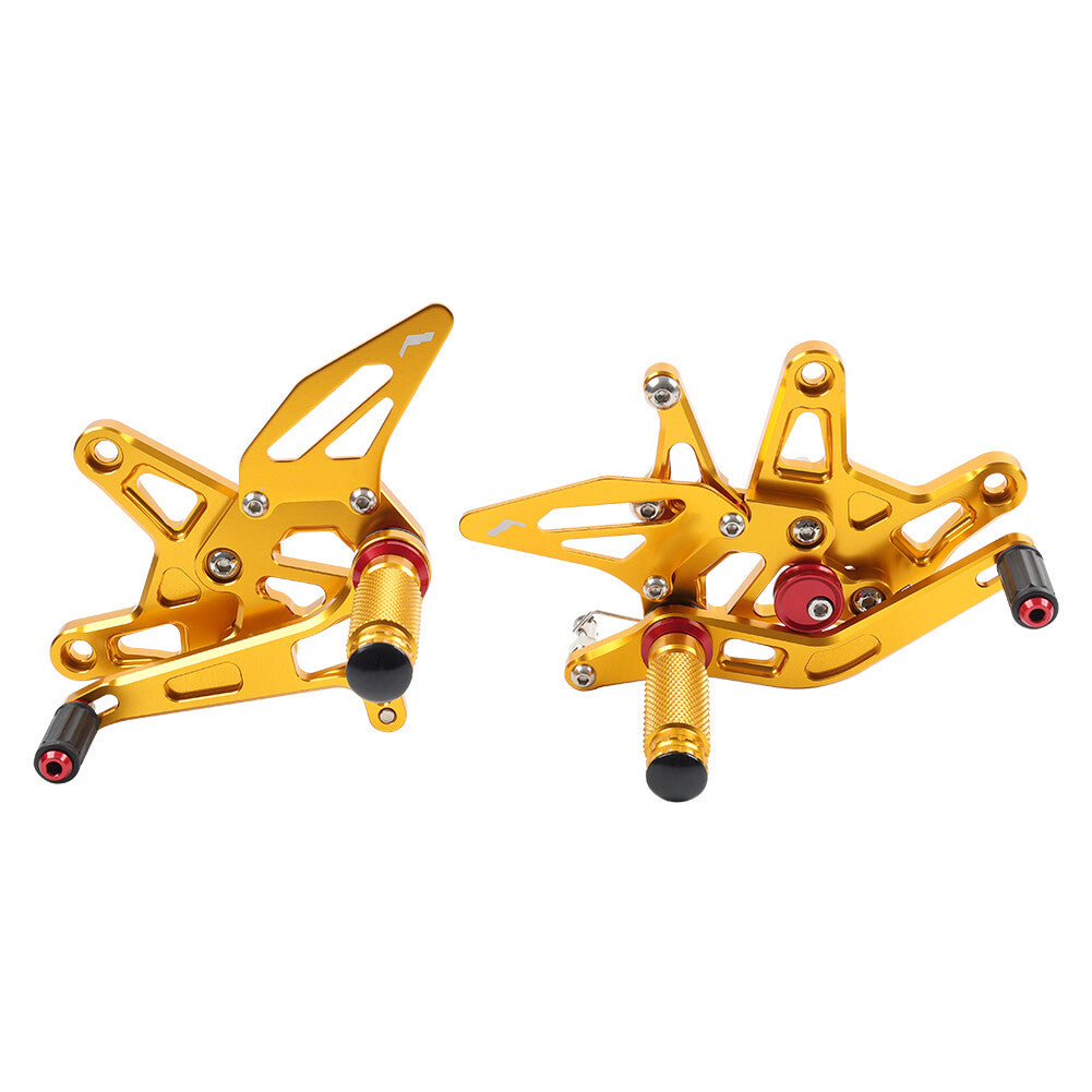 Motorcycle Foot Peg Rearsets Pedal Adjustable Footrests Fit for Kawasaki ZX-6R 22-24