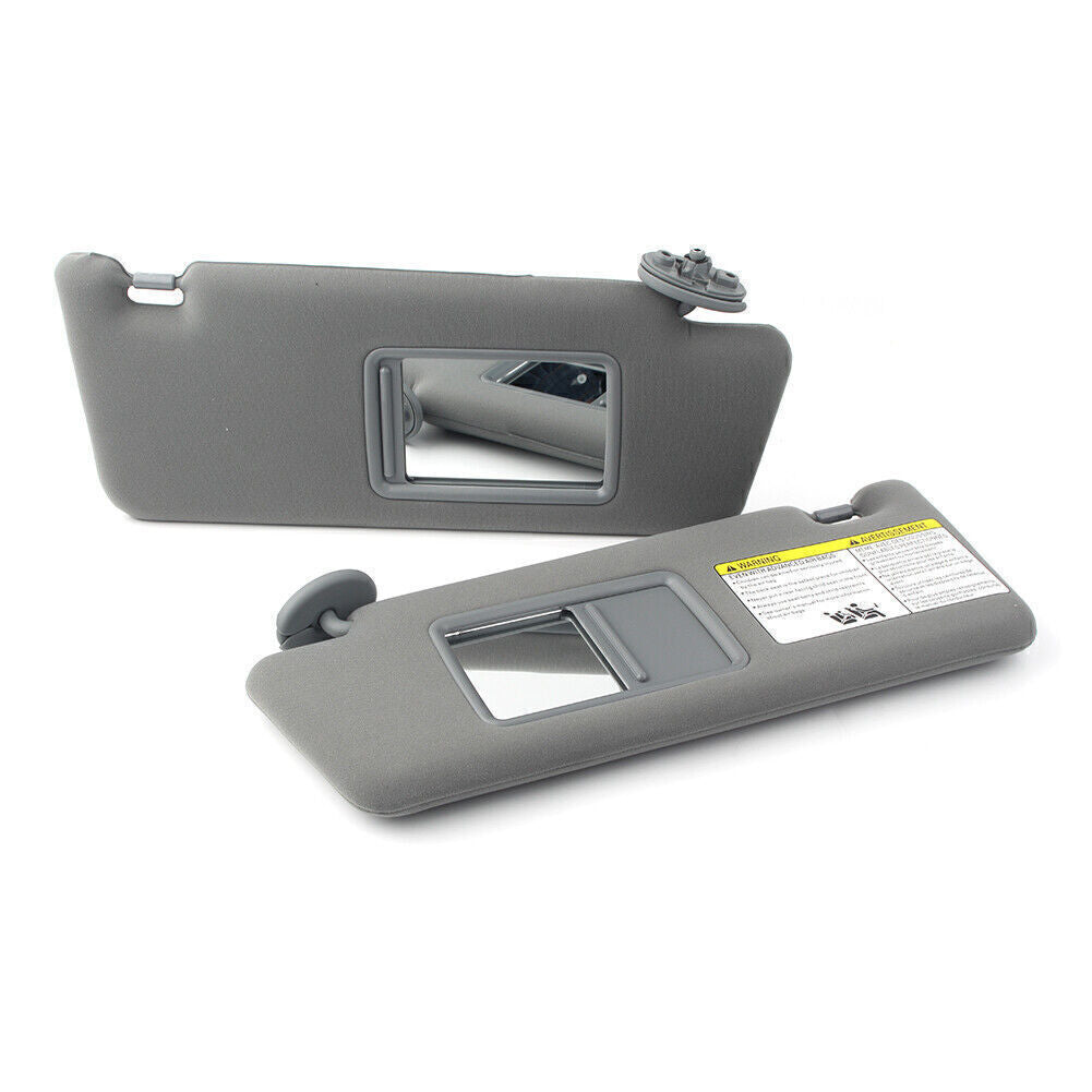 2X Grey Car Sun Visor W/O Light Left Right Fit 2005-2015 2011 10 for Toyota Tacoma