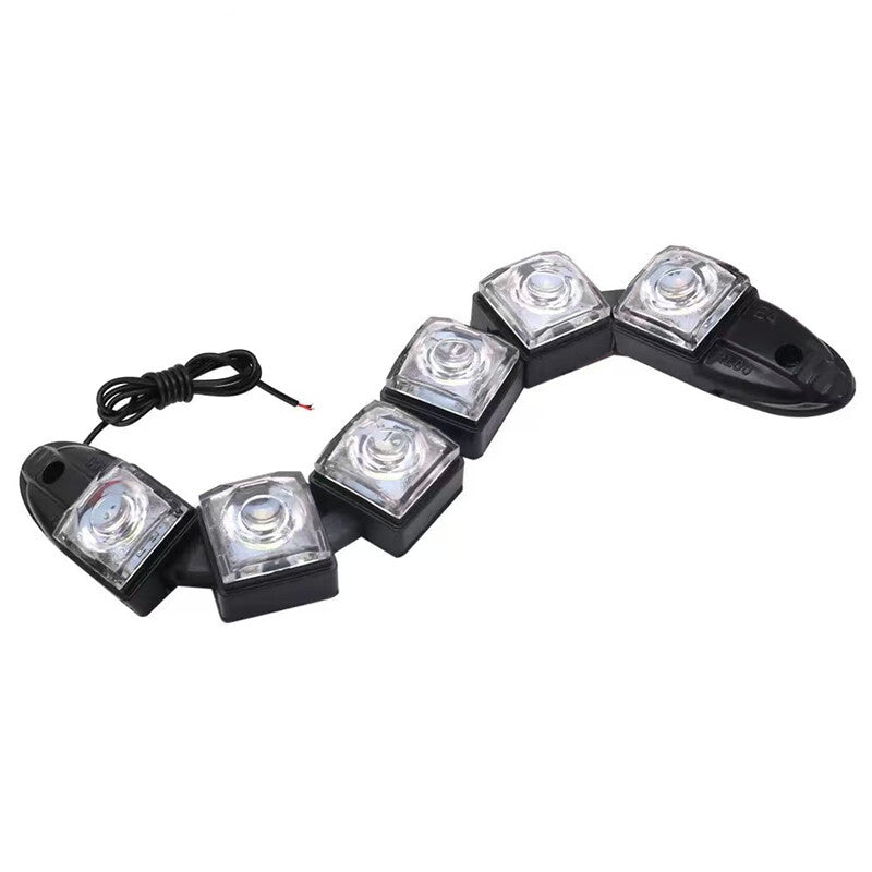 2x Car Flexible 6LED Parking White Waterproof Driving Fog Bulb DRL Daytime Lamp