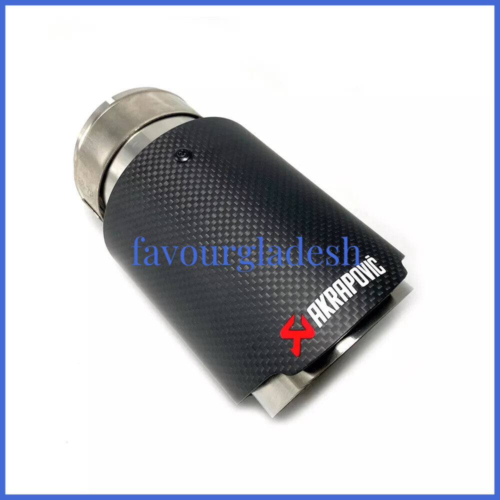 1PCS ID:2.5 (63mm) OD:4.5 (114mm) Akrapovic Carbon Fiber Exhaust Tip End Pipe