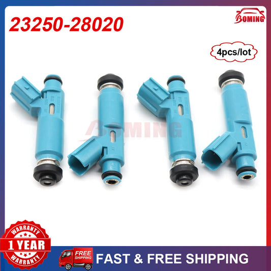 Set of 4pcs 23250-28020 New Fuel Injector Fit for Toyota for Camry Highlander Solara