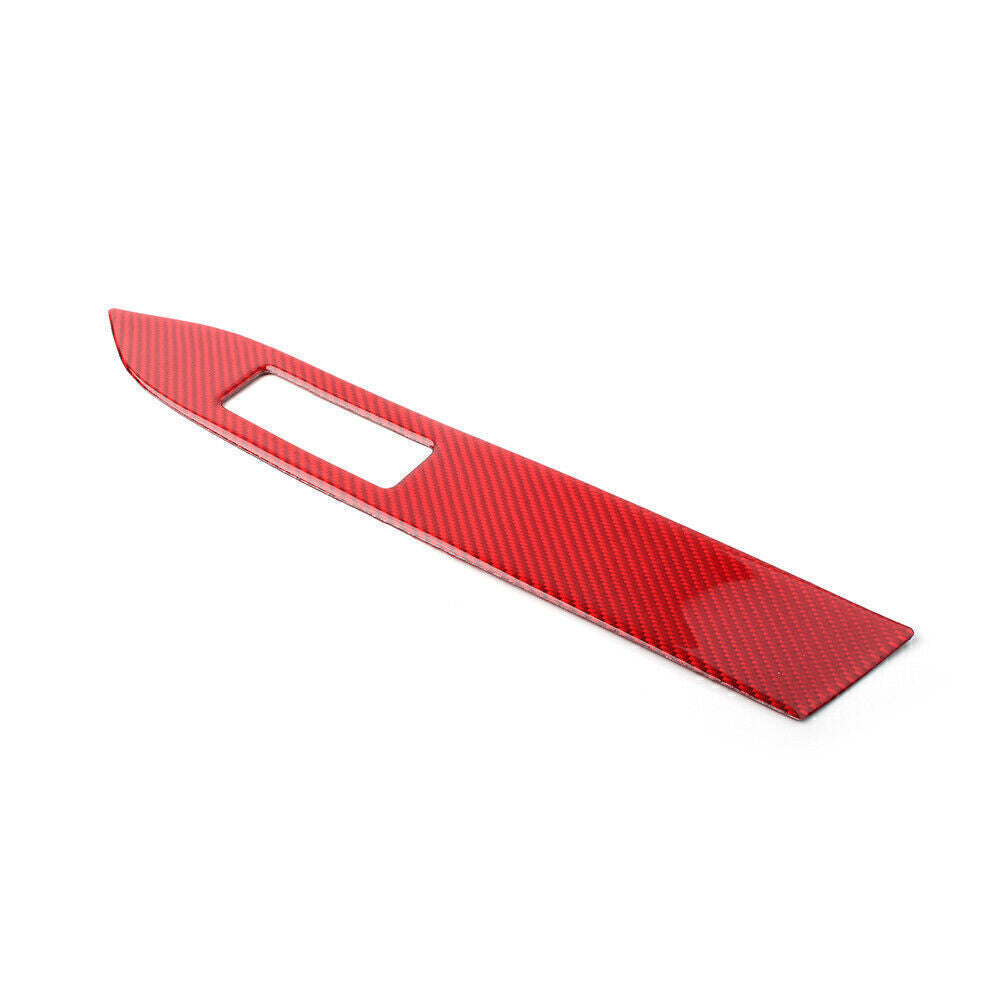 Red Carbon Fiber Copilot Dashboard Panel Cover Trim  for ford  for Mustang 2015-2019