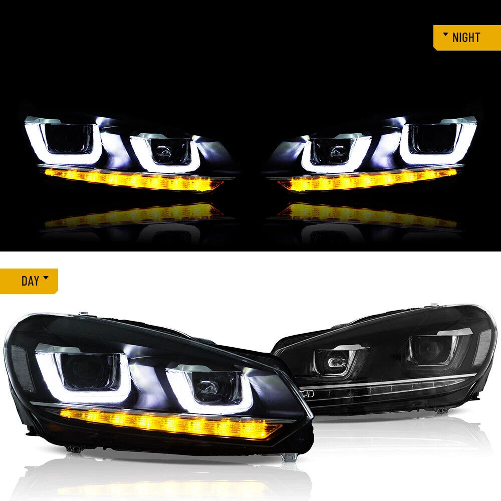 LED headlights for 2010-2014 for Volkswagen for Golf 6 MK6/ for Jetta Wagon.