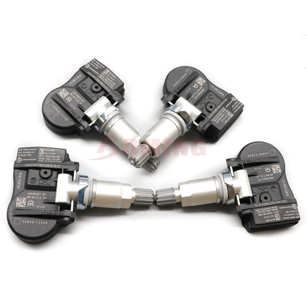 4Pcs New 52933-F2000 TPMS Sensor Tire Pressure Senors for Hyundai for Elantra Kona