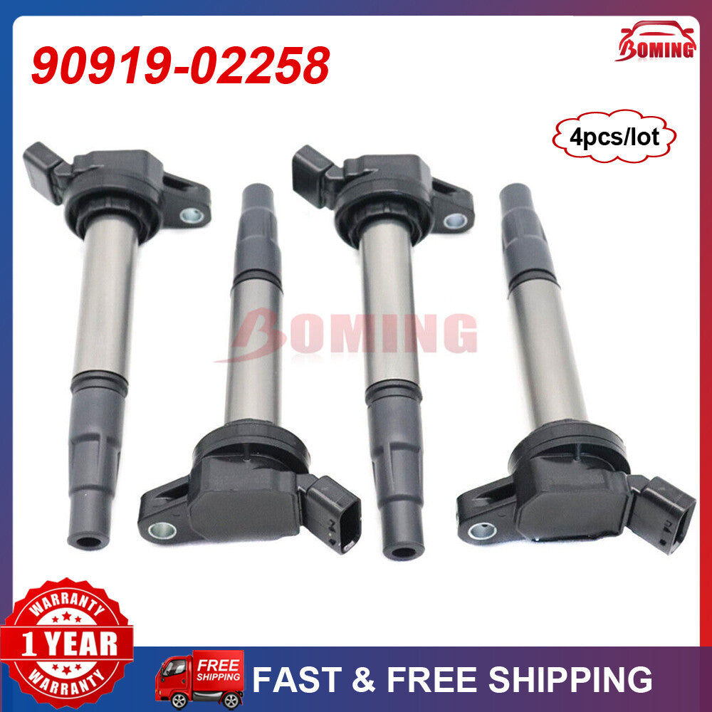 4x 90919-02258 for Toyota for Corolla Prius for Scion xD Yaris RAV4 Auris Ignition Coil