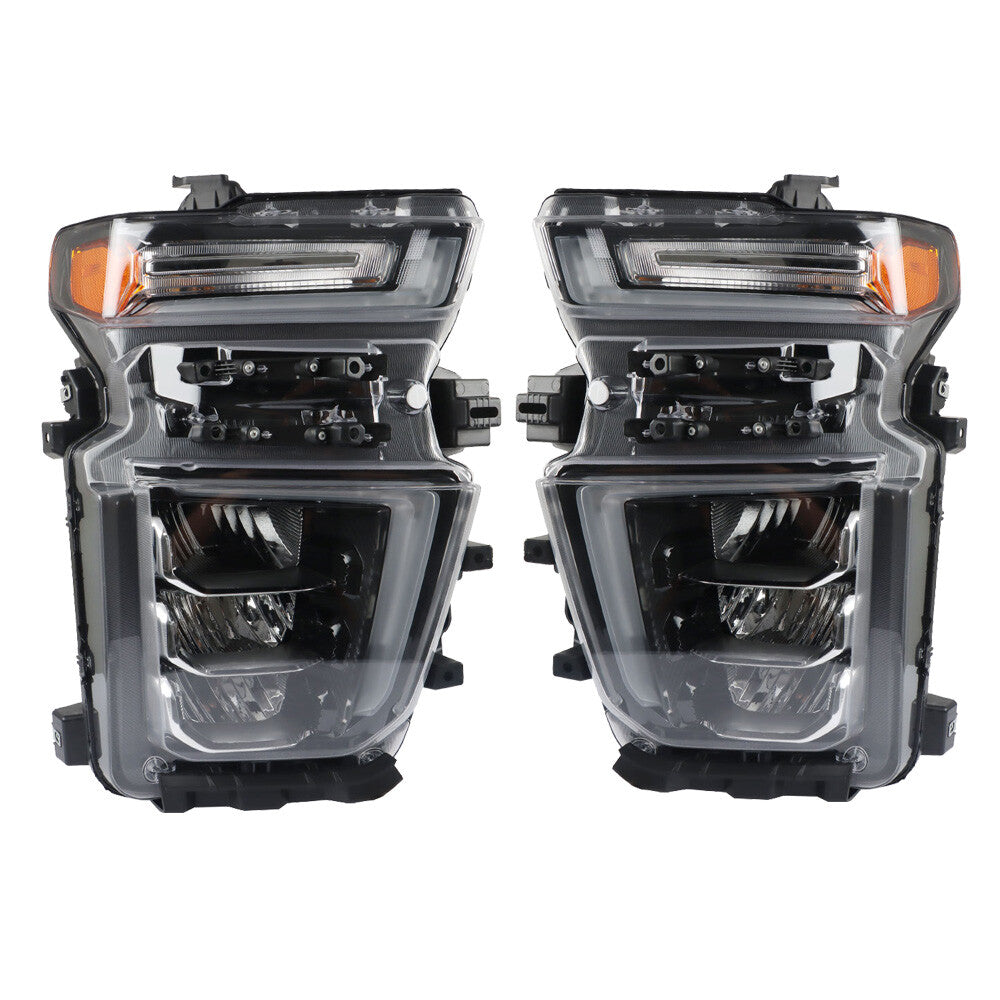 LH+RH Side For 2020-2023 for Chevy Silverado 2500HD 3500HD Headlights LED Clear Lens