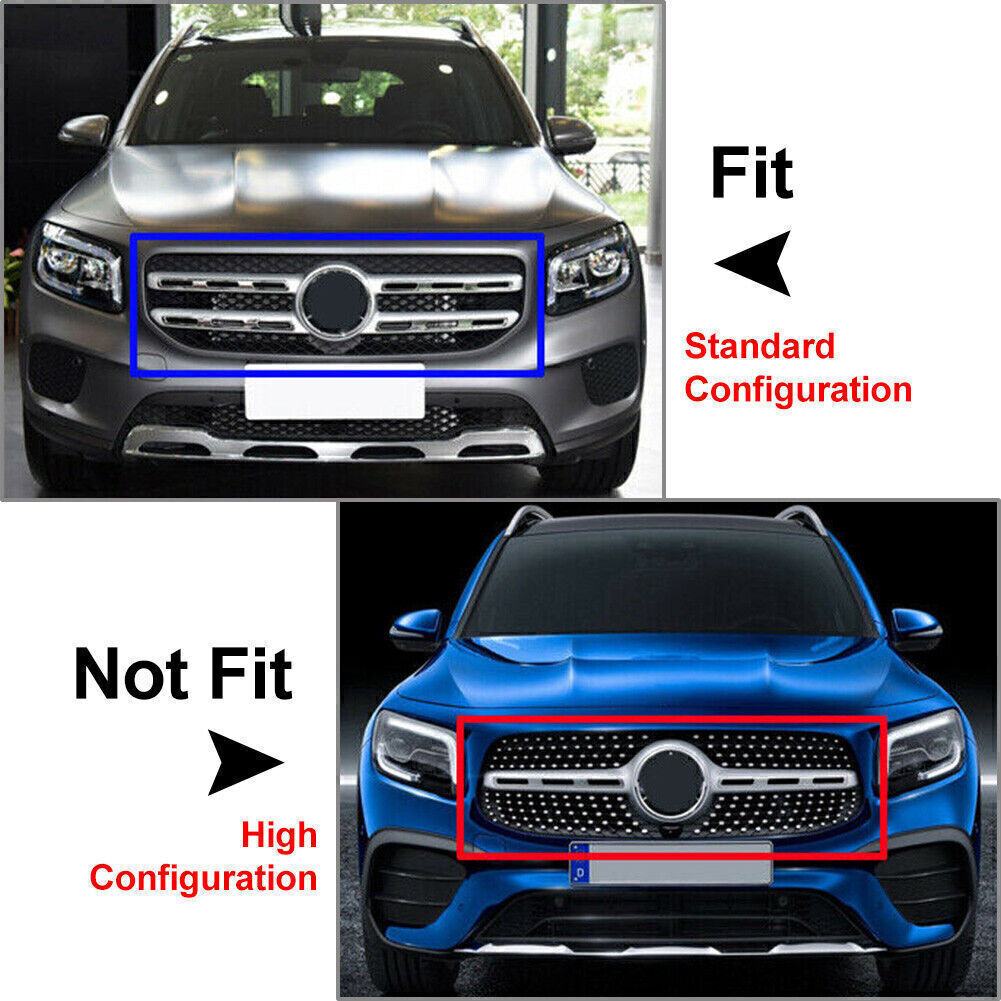 4pcs Front Bumper Lip Splitter Spoiler Carbon Fiber for Benz GLB X247 2020 2021