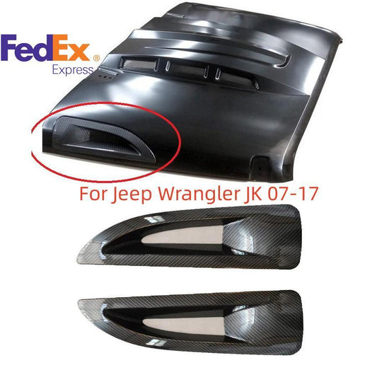 ABS Hood Side Vent Cover Trim Avenger Style Hood for Jeep for Wrangler JK 2007-2017