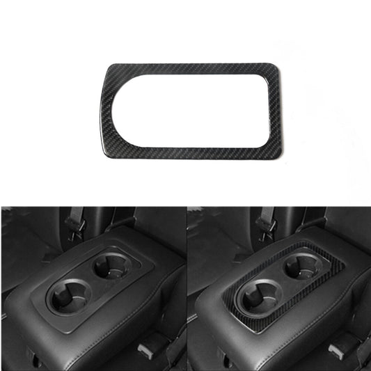 Carbon Fiber Rear Armrest Cup Holder Frame Trim for Dodge for Ram 1500 2009-2012