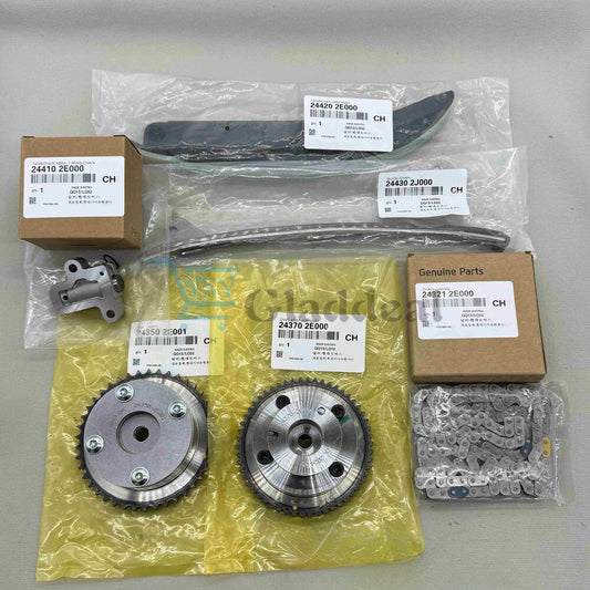 equipment manufacturer timing chain kit for exhaust, intake, and CVVT gears suitable for Kia Soul and for Hyundai for Elantra 1.8L.
