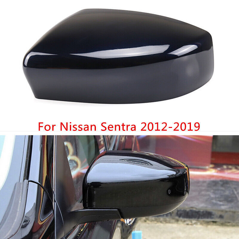 Black Rearview Mirror Shell Cover Cap Left Side for Nissan Sentra/Sylphy 2012-19