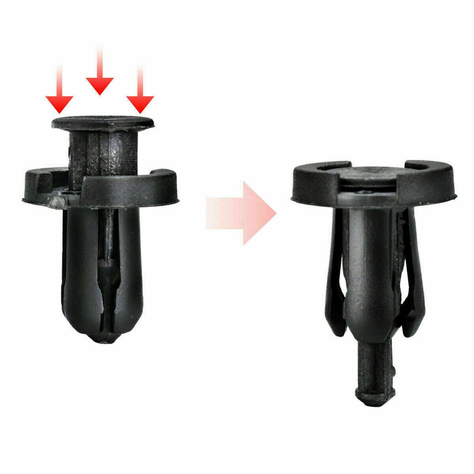 20Pcs Bumper Clips 10mm Hood Fender Push Rivets Retainer Fasteners for Honda 1
