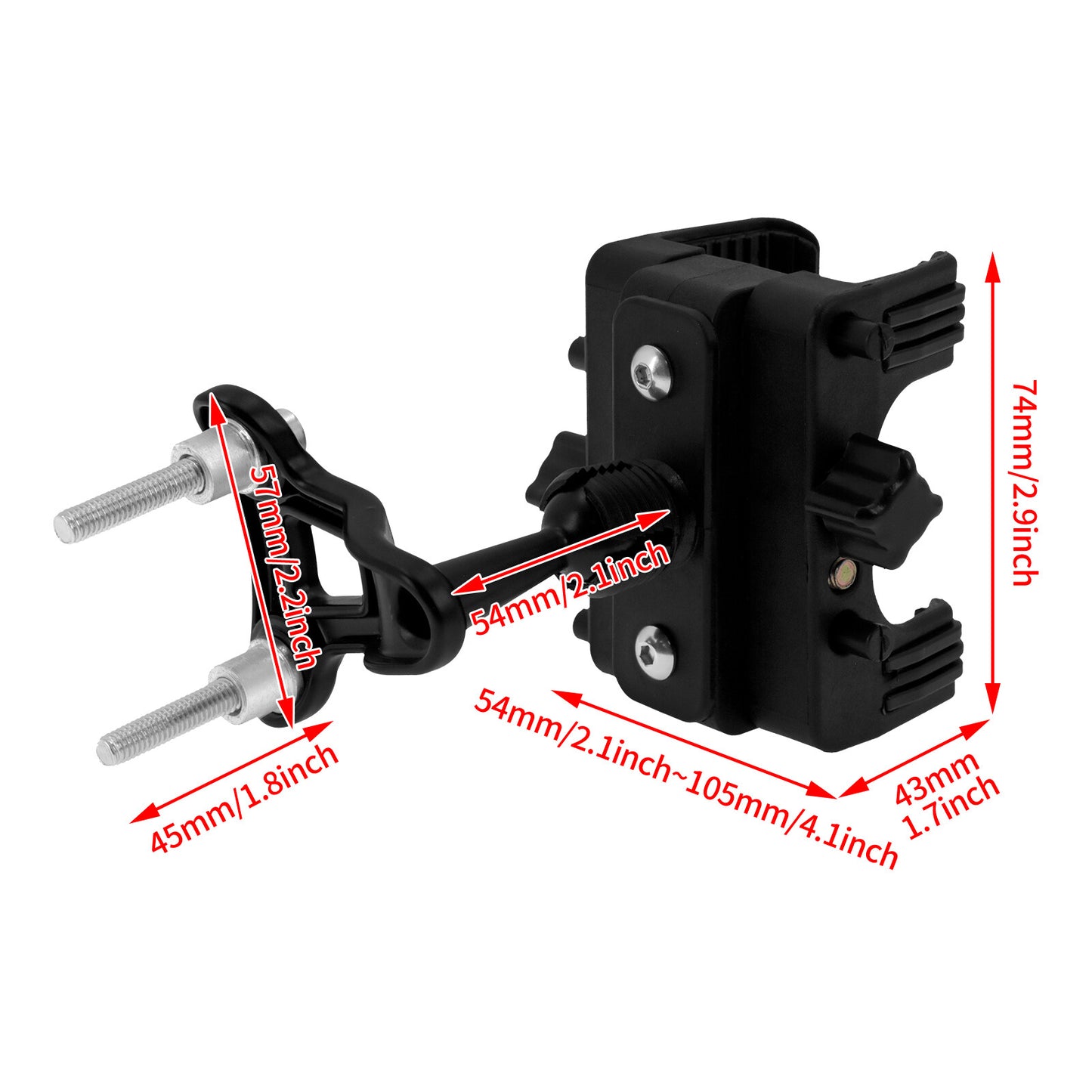 Motorcycle Black Cell Phone Holder GPS Mount Kit Bracket Fit for Harley Touring