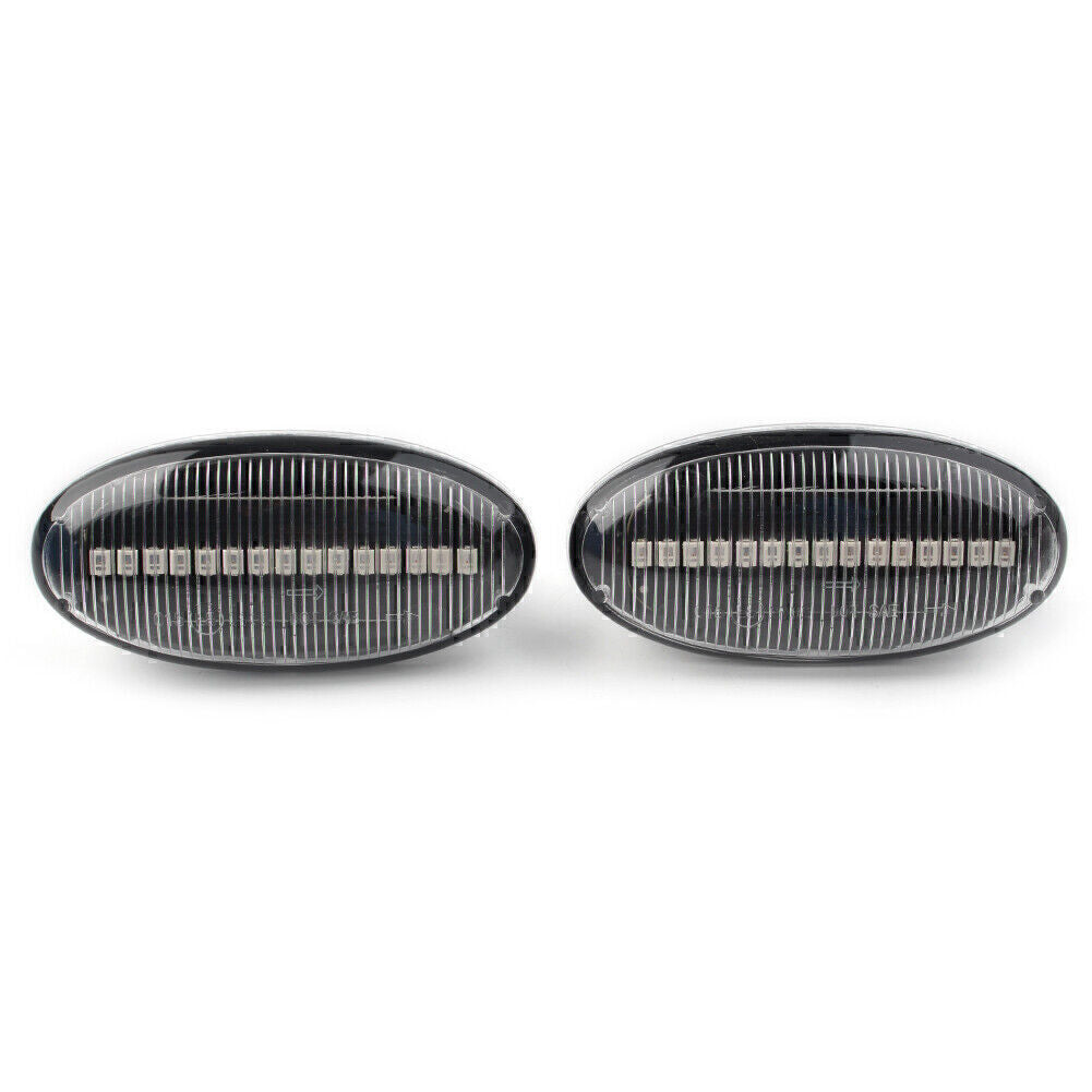 LED Dynamic Side Marker Sequential Blinker Lights Fit for MAZDA 3 2004-2011 Clear
