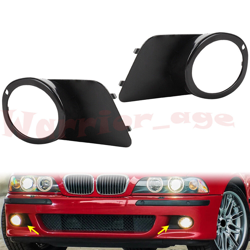 Left + Right Side Front Fog Light Ring Cover Frame for BMW E39 M5 1999-2003