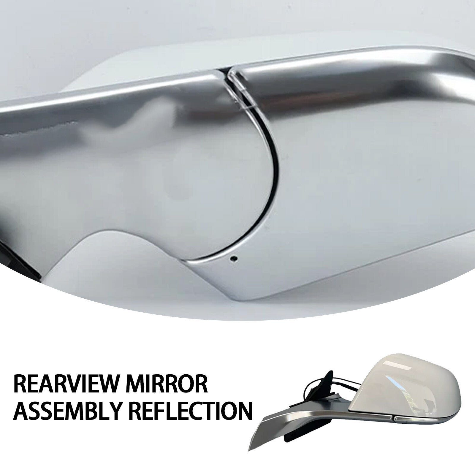White Left Driver Mirror for Tesla Model 3 2017 2018 2019 2020 Heated Power Fold