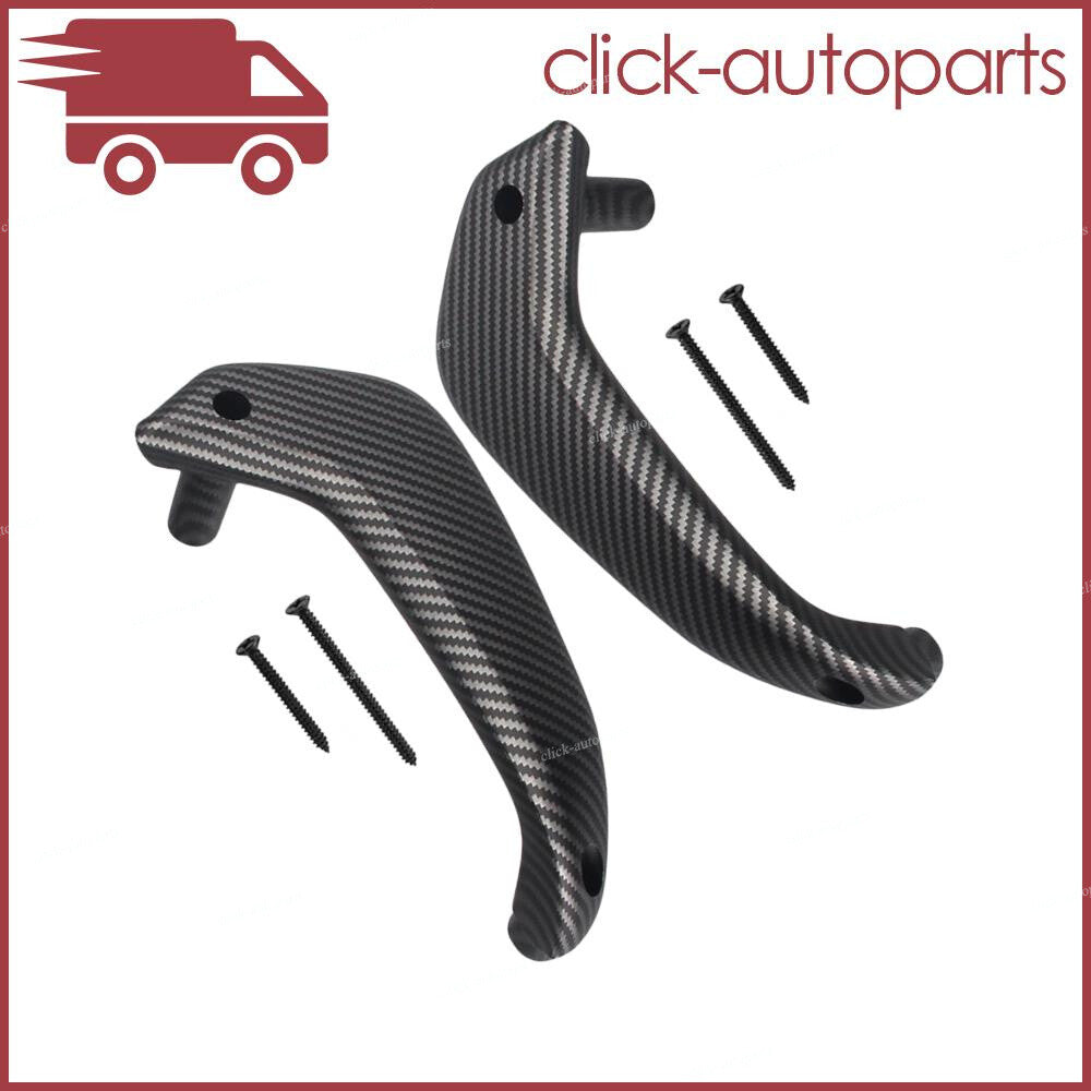 2pcs Carbon Fiber Interior Driver Door Pull Handle For2011-2019 for Ford Fiesta