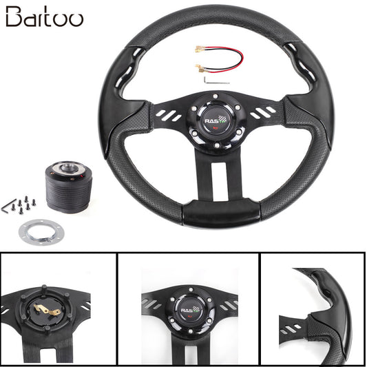 13 Racing Steering Wheel with Hub Adapter for 84-04 for Ford for Mustang Non-GT