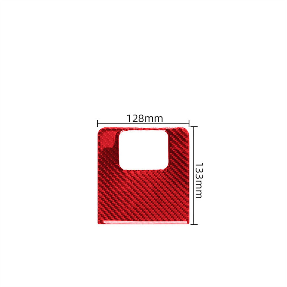 Red Carbon Fiber Driver's Storage Box Panel Trim For Toyot@ Highlander 2008-2013