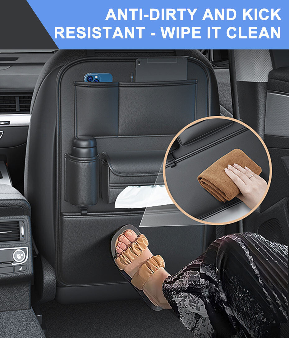 Hanging Pocket Organizer Car Back for Seat Storage Bag PU Leather Organizer Holder