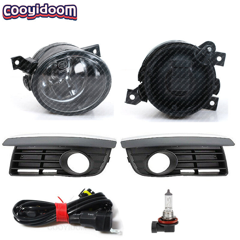 One set of fog light covers and wiring for the front bumper of for Volkswagen for Jetta V MK5 2006-2011.