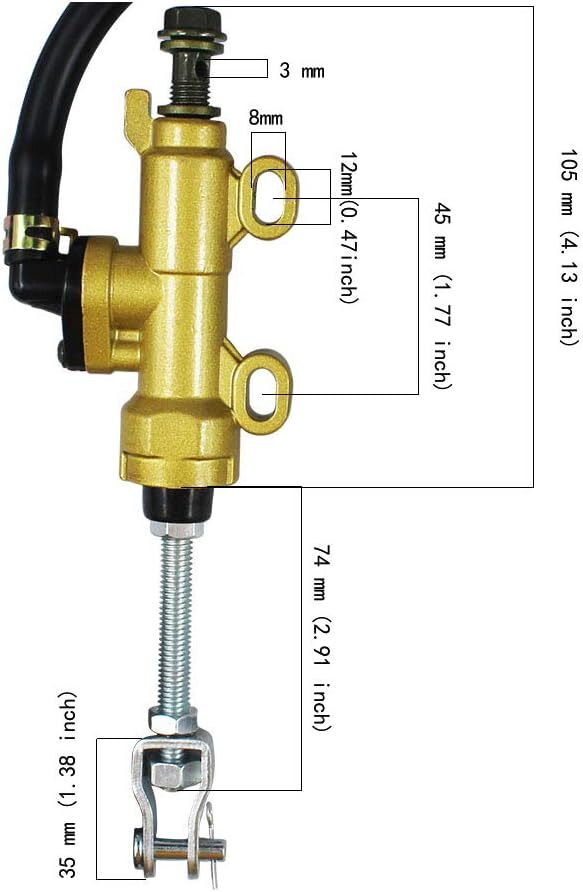 Rear Brake Master Cylinder for Yamaha 660 660R for Suzuki GSXR 600 750 Yerf
