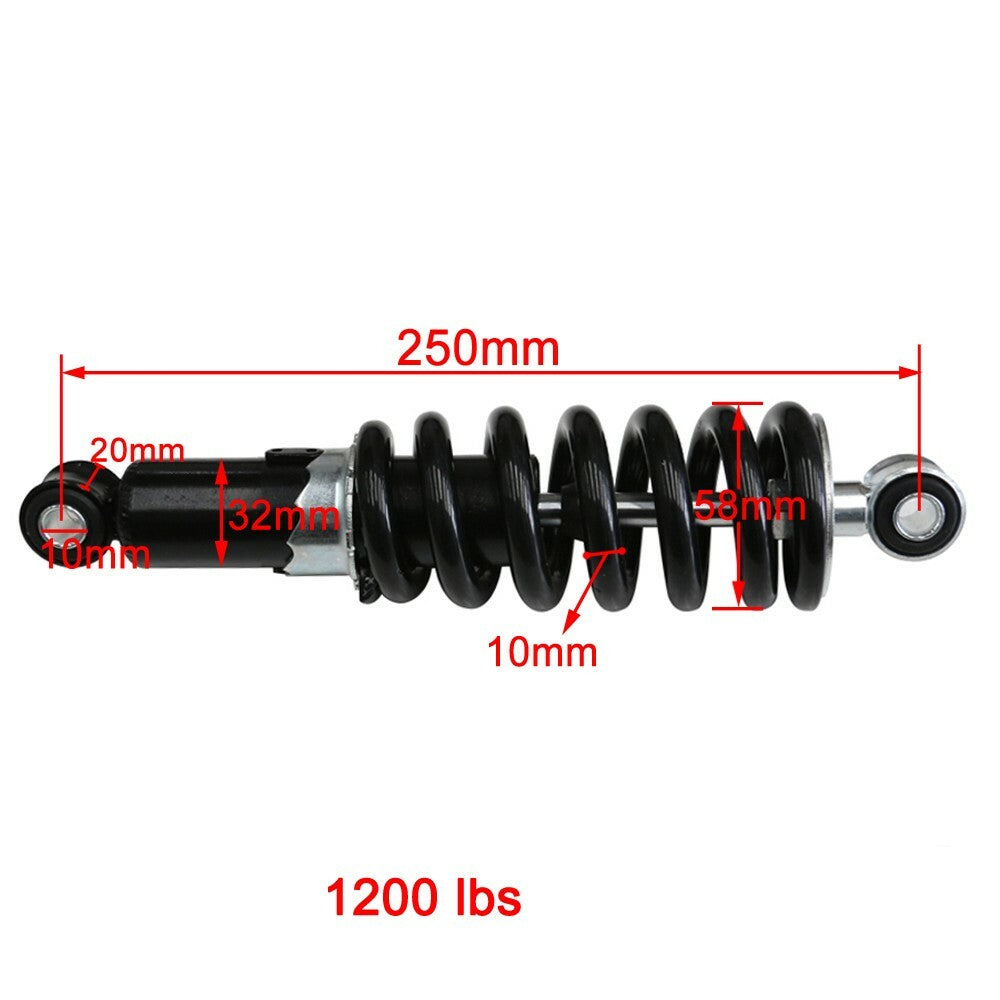 2x 10-inch 250mm rear shock absorbers, dirt pit bike trail all-terrain vehicle, four-wheel Thumpstar Apollo