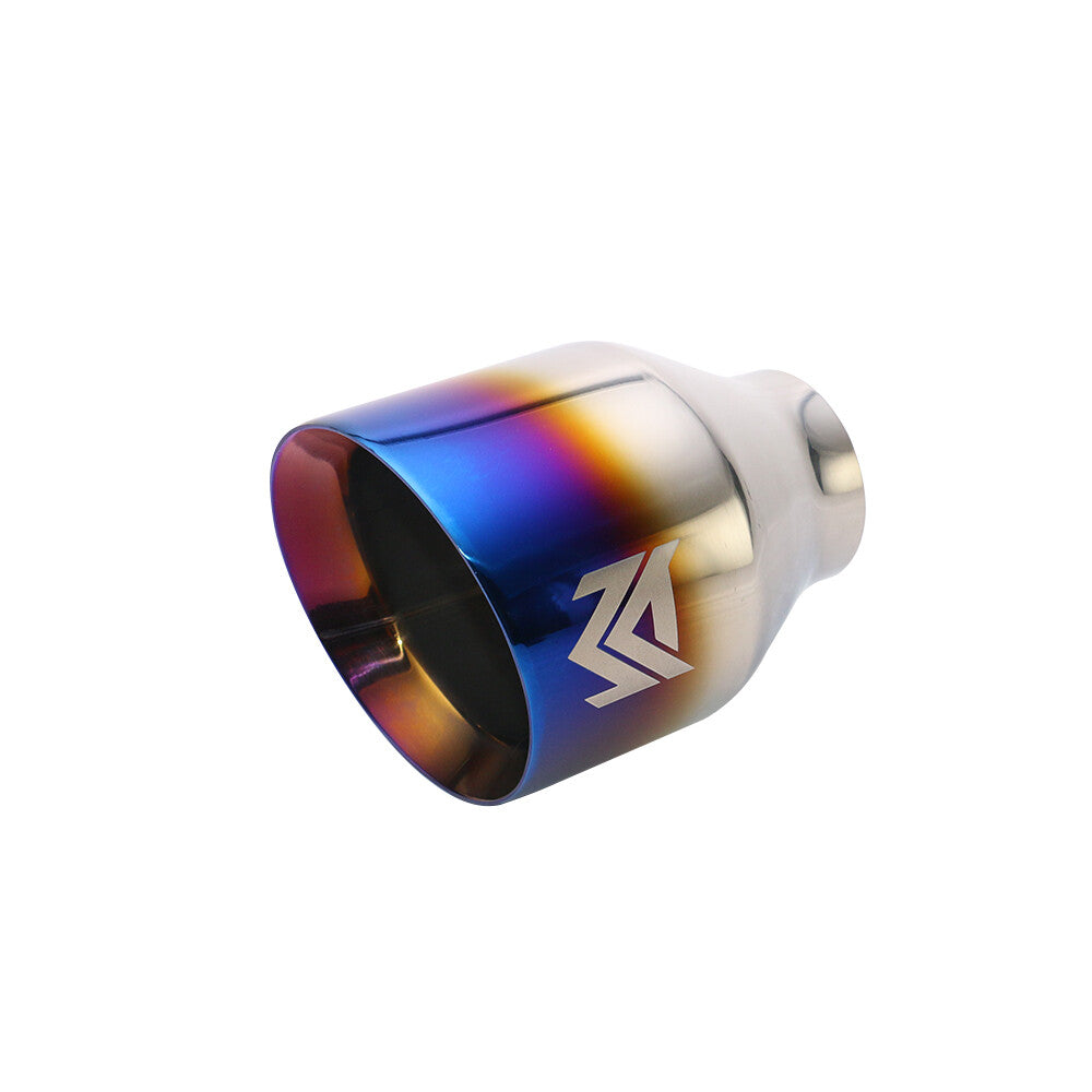 1x Universal 2.5'' inlet 4.5''OD Exhaust End Tips Blue Exhaust Tip 2.5in Tip